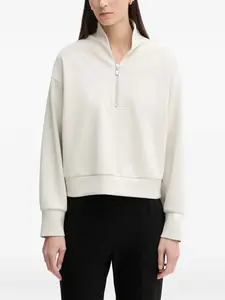 Свитшот с молнией и воротником-стойкой Joseph Ribkoff, бежевый