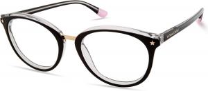 Victoria's Secret очки VS 5017 001 черные на прозрачной оправе с золотой перемычкой и звездой