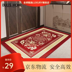 Budis Ковер 120х200 см из ПВХ, для прихожей и коридора, цветочный узор, красный, New Chinese Style