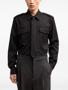 AMI Paris шелковый галстук Grenadine, черный