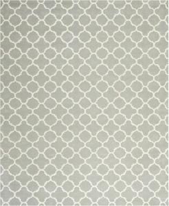 SAFAVIEH Chatham Collection ковер 336 x 458 см большого размера - , Grey & Ivory, ручной работы Quatrefoil Trellis шерсть, идеально для помещений с высокой проходимостью в гостиной, спальне (CHT717E)