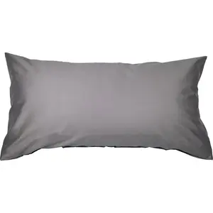Наволочка Colors Mako Satin с молнией, однотонная, тонкая нить, 100% хлопок Janine, графит