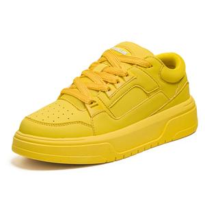 TONYBEAR Мужские устойчивые к истиранию противоскользящие низкие скейтбордские кеды желтого цвета, цвет Yellow