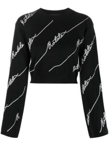 ROTATE укороченный джемпер с логотипом, черный