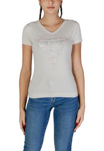 Футболка женская GUESS с V-образным вырезом, белый