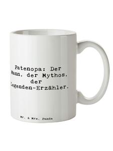 Кружка Легенда дедушки с надписью на белом фоне Mr. & Mrs. Panda