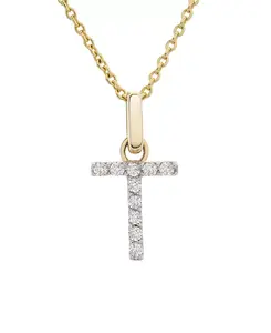 Ожерелье с бриллиантовой подвеской (1/10 карата) из 14-каратного золота, 17 дюймов + удлинитель 1 дюйм Macy'S, t