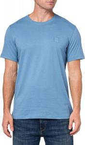 Мужская футболка BOSS с тональной тканой нашивкой-логотипом, Niagara Mist