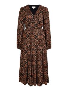 Макси платье Apricot Smock Waist Tiered, Rusty red