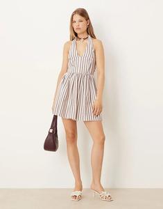 Платье-рубашка без рукавов ASOS DESIGN в ягодную полоску