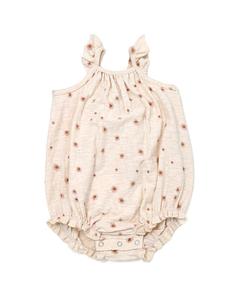 О малыш! Мини-маргаритки Туманая роза Комбинезон с рюшами на бретелях Oh baby!, коричневый