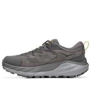 Кроссовки kaha low gtx 'charcoal grey green sheen' Hoka One One, серый