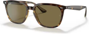 Солнцезащитные очки Ray-Ban унисекс Rb4362 квадратной формы, Havana/Dark Brown