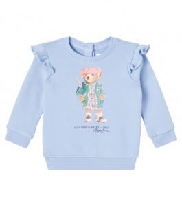 Детский свитшот из флиса с медвежонком Polo Bear Polo Ralph Lauren Kids, Chambray Blue
