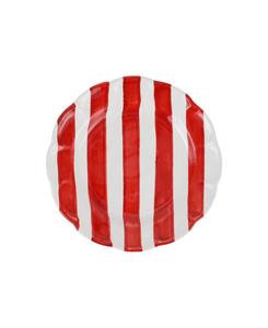 Салатная тарелка Amalfitana Stripe 8 дюймов VIETRI, красный