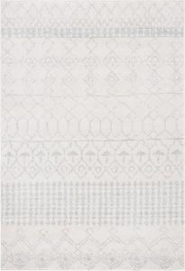 Ковер SAFAVIEH, 61 x 153 см, Tulum Collection, Ivory & Light Grey, Moroccan Boho дизайн с эффектом потертости, не линяет, прост в уходе, идеален для помещений с высокой проходимостью: прихожая, гостиная, спальня (TUL229D)