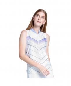 Женская майка для гольфа Lavender Love Chevron Zip Lucky In Love, White