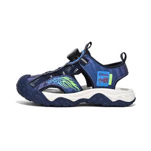 Детские сандалии с низким верхом, нескользящие, износостойкие, дышащие, легкие, амортизирующие, с защитой от ударов LONGDUIZHANG, синий