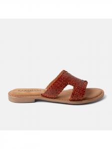 Lazamani Кожаные мюли светло-коричневого цвета