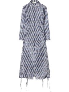 Платье-рубашка из органзы Tory Burch, синий