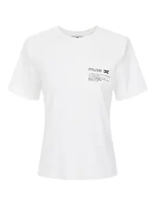 Футболка с короткими рукавами и нагрудным карманом Elisabetta Franchi, белый