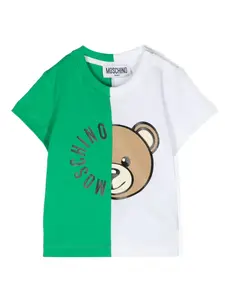 Футболка с принтом Teddy Bear Moschino Kids, зеленый