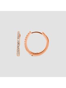 Adeliás Женские серьги - серьги-кольца на шарнирах из серебра 925 пробы с кубическим цирконием в золоте