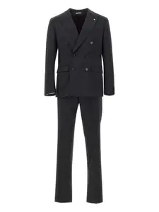 Двубортный костюм Manuel Ritz, черный