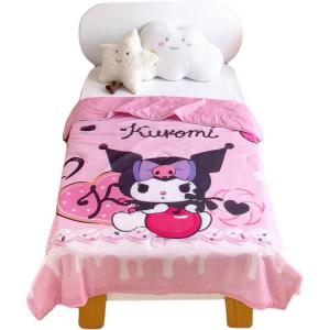 Детское охлаждающее одеяло из шелка для лета мультяшное одеяло для кондиционера для дневного сна в детском саду химическое волокно Sanrio, Apple Kuromi
