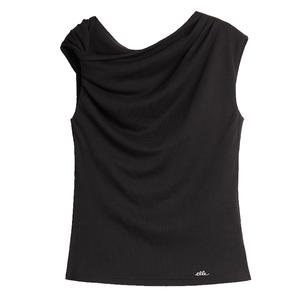 ELLE Футболка женская Black с лодочкой тонкая