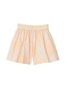 Burberry Kids шорты в клетку, оранжевый