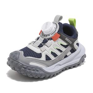 Низкие износостойкие амортизирующие детские кроссовки для повседневной носки ABC KIDS, серый/синий