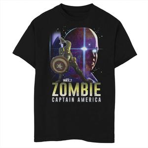 Футболка с плакатом «Зомби» и плакатом «Чудеса, что если» для мальчиков 8–20 лет Marvel