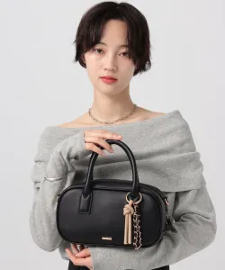 Мини-сумочка "Бостон" с цепочкой и подвеской Bayflow, цвет Black 19