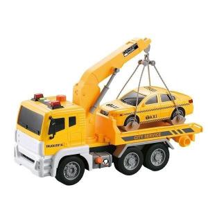 Эвакуатор с краном-насосом, дополнительный свет, звук, автомобиль TAXI WY831A Maksik