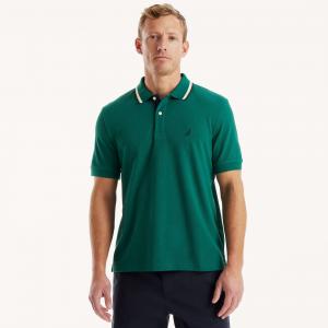 Мужская футболка-поло классического кроя Nautica Performance, цвет green leaf