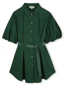 Поплиновое платье Lanvin Enfant, зеленый