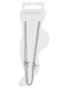 Adeliás Женский кулон из нержавеющей стали с жемчужиной, серебристый