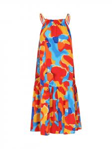 IZIA Женское платье красного многоцветного цвета