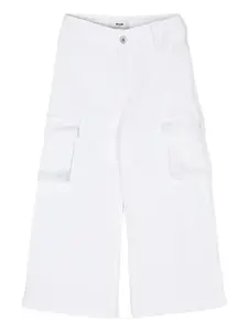 Твиловые брюки MSGM Kids, белый