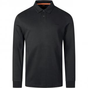 Поло с вышитым логотипом босса HUGO BOSS, черный