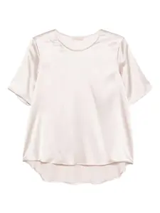 Блузка с короткими рукавами и круглым вырезом Purotatto, нейтральный