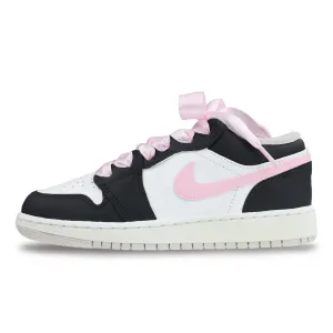 Jordan Баскетбольные кроссовки Air 1 Low Top Vintage унисекс, черные, розовые