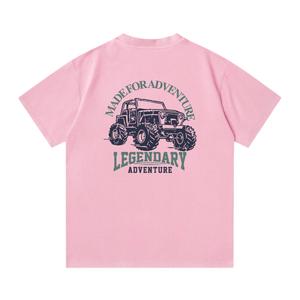 Футболка для школьников с круглым вырезом Moderate Jeep, sky розовый