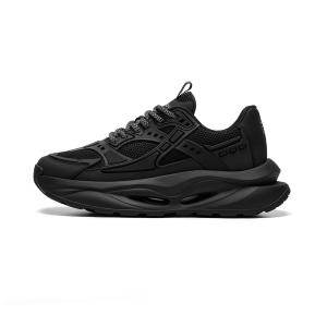 Meixi Дышащие низкие повседневные массивные кроссовки для увеличения роста, мужские, карбоново-черные