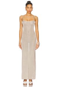 Длинное платье Dalilah Superdown, silver metallic