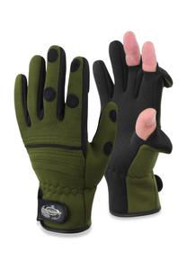 Неопреновые рыболовные перчатки Wahoo normani, цвет Oliv