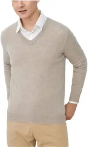 Мужской кашемировый свитер V-образным вырезом