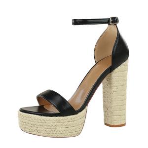 YAFEI XUANYU Женские сандалии на одной застежке высотой 13 см черные, цвет Black