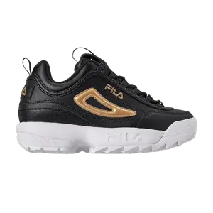 Кроссовки Fila Disruptor 2 Kids Metallic Flag - Black Metallic Gold, черный